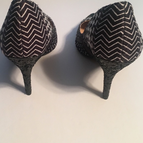 💎J. Renee sequined black & white pump size 7W - Picture 7 of 8